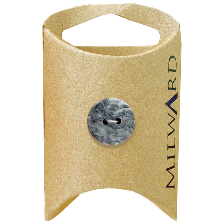 Milward Black 2-Hole Marble Button