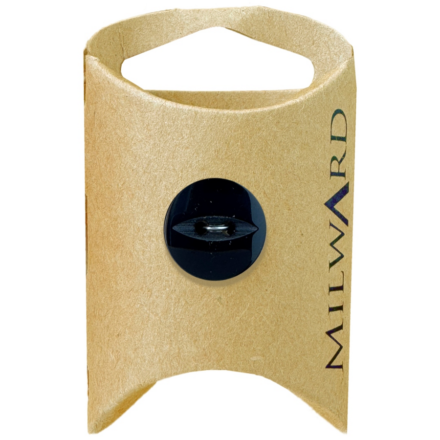 Milward Black 16mm 2-Hole Fisheye Button