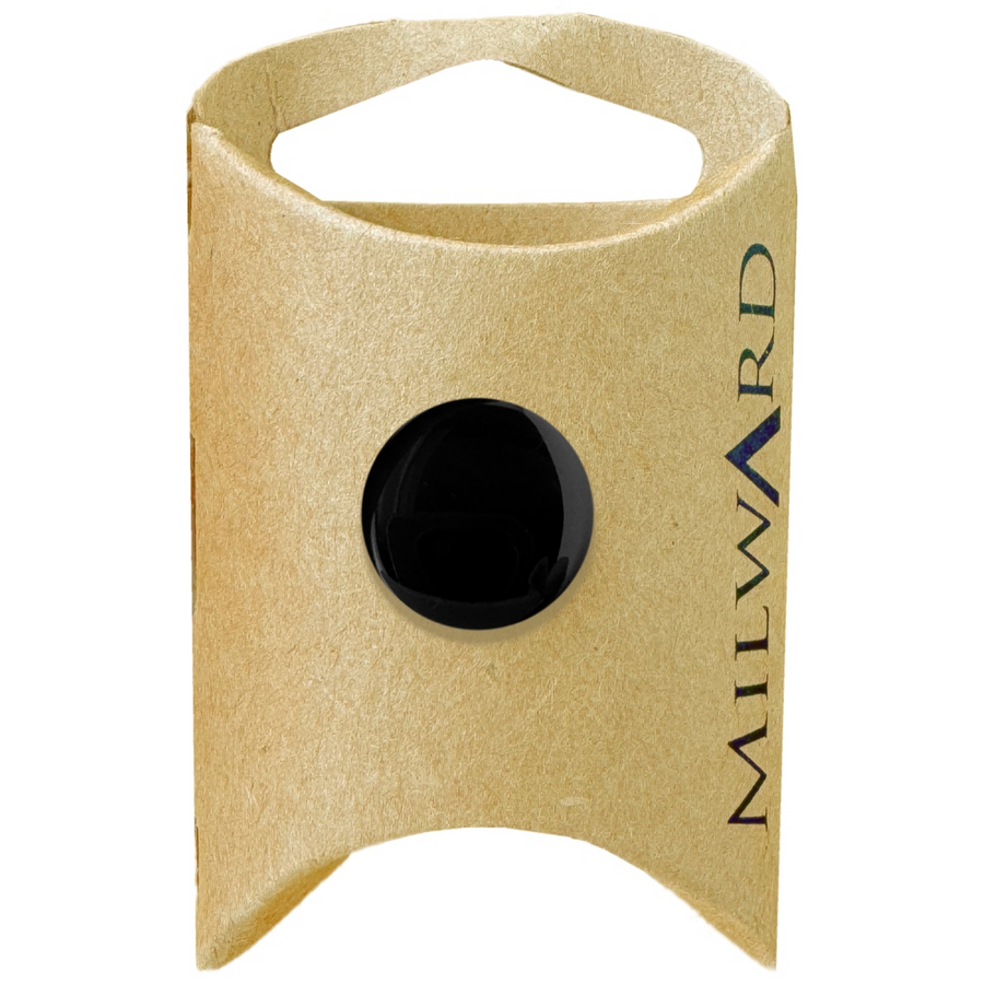 Milward Black Flat Shank Button