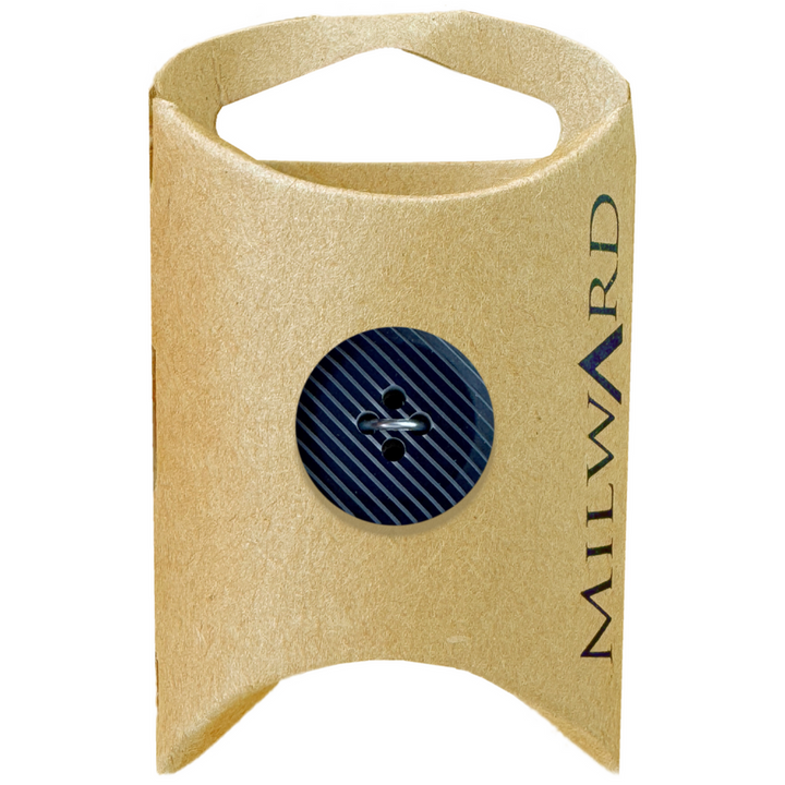 Milward Black 4-Hole Striped Button