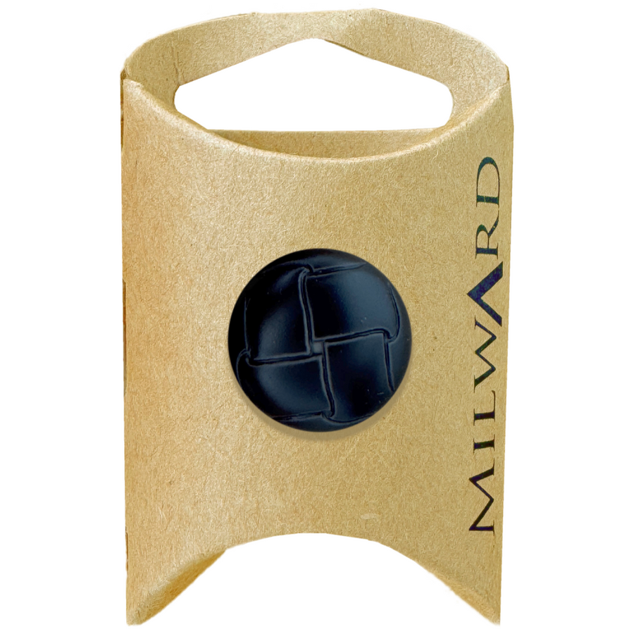 Milward Black Faux Leather Button