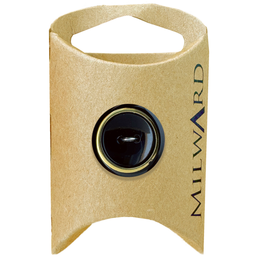 Milward Black 20mm 2-Hole Accent Rim Button