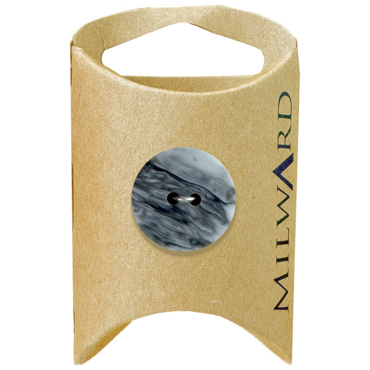 Milward Black 2-Hole Marble Button