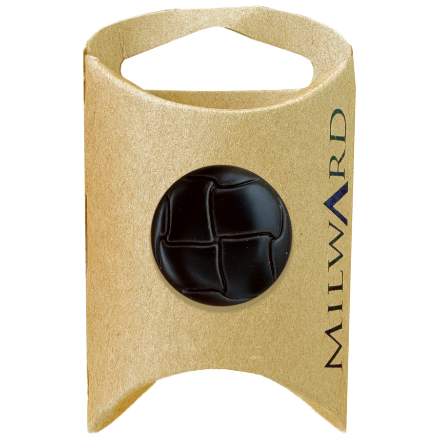 Milward Black Faux Leather Button