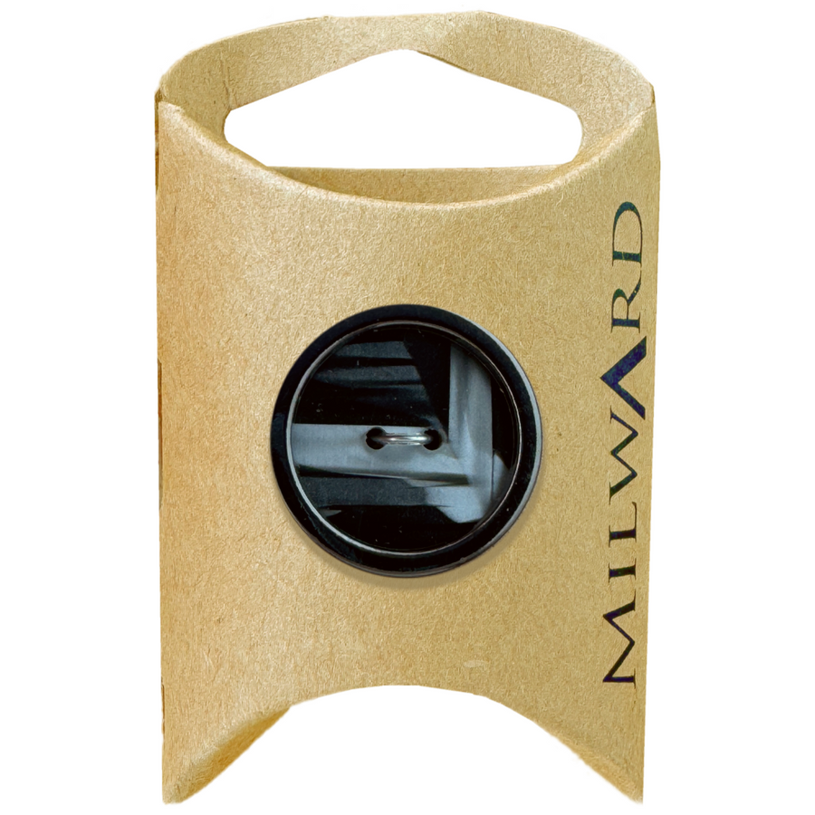 Milward Black 25mm 2-Hole Geode Button