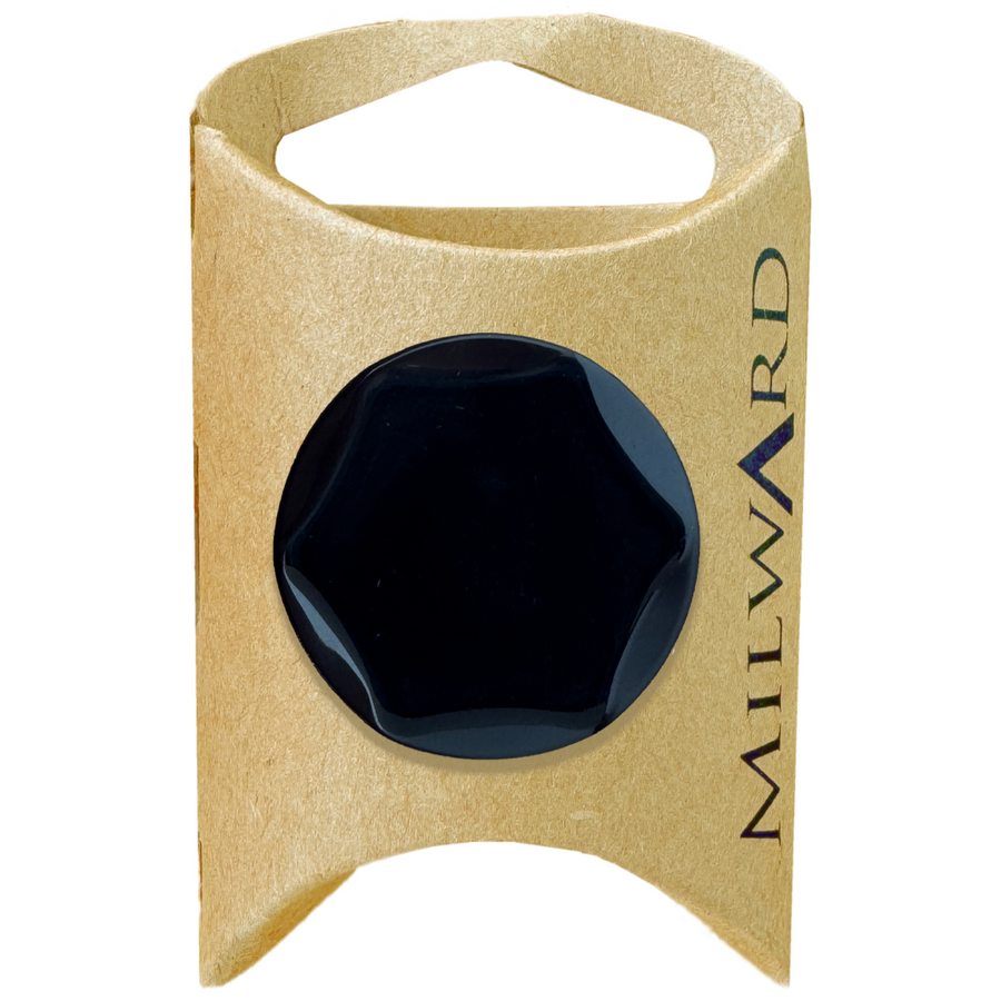 Milward Black 30mm 6-Sided Button