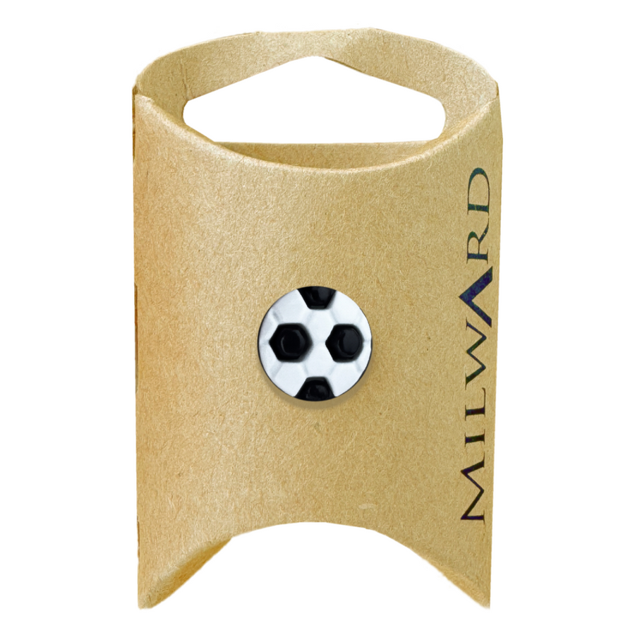 Milward Black and White 13mm Soccer Ball Button