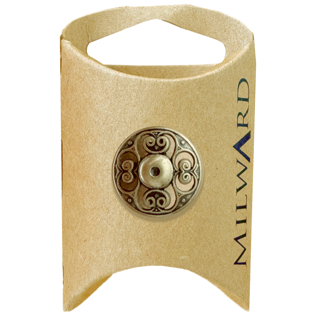 Milward Bronze Metal Shank Filigree Button
