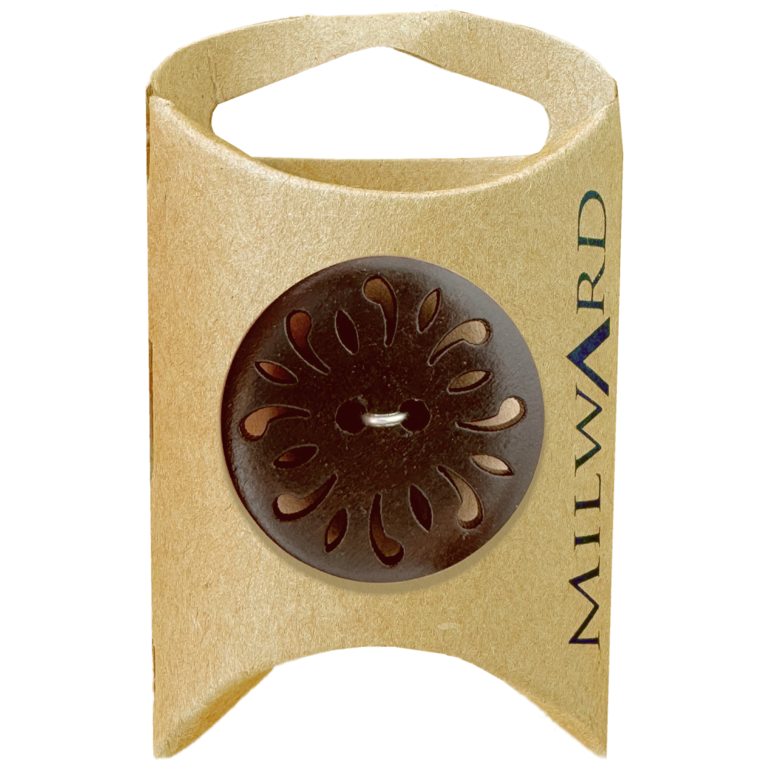 Milward Brown 30mm Polyester 2-Hole Die Cut Button