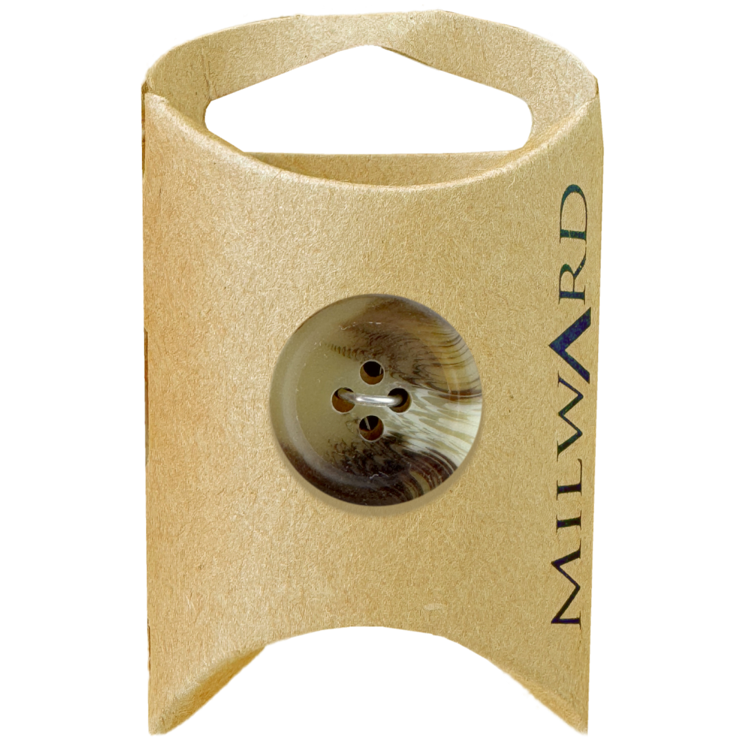 Milward Cream 4-Hole Variegated Button