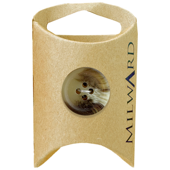Milward Cream 4-Hole Variegated Button