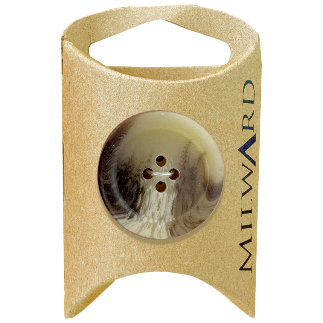 Milward Cream 4-Hole Variegated Button