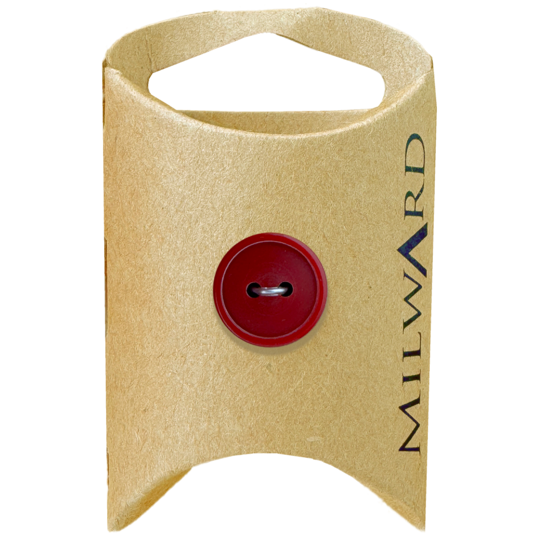 Milward Dark Red Nylon 2-Hole Basic Button