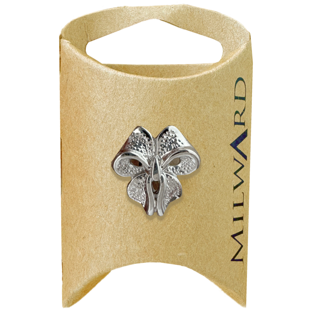 Milward Silver 21mm Shank Bow Button