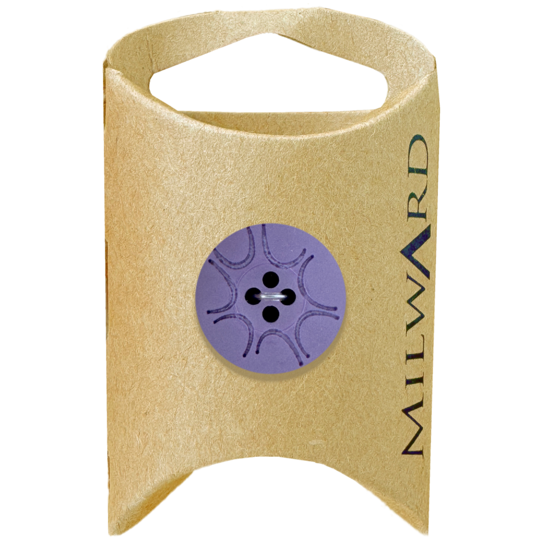 Milward Purple 20mm Acrylic 4-Hole Abstract Button
