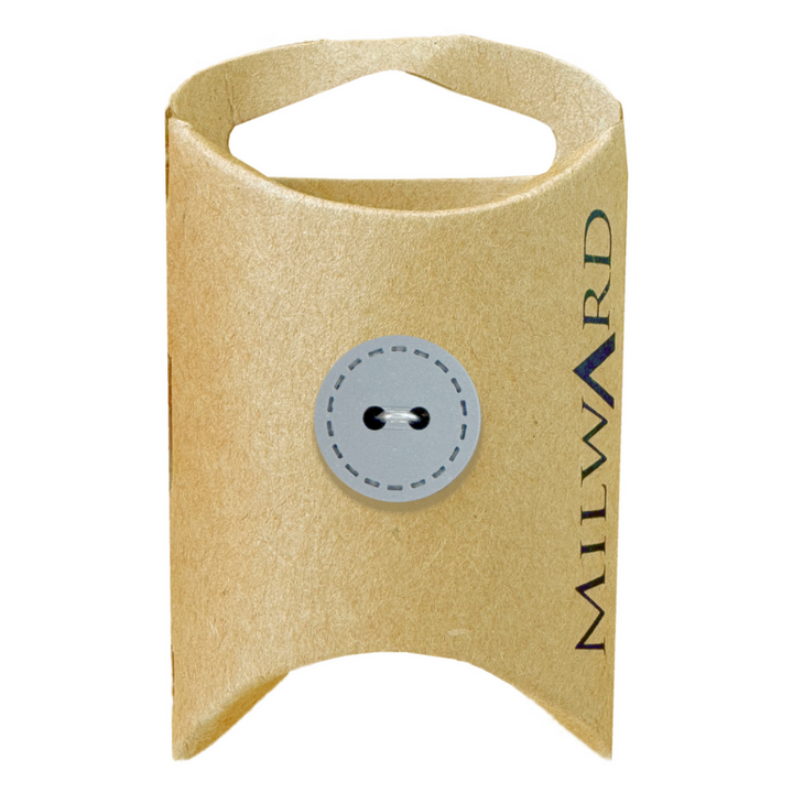 Milward Grey 2-Hole Stitch Edge Button