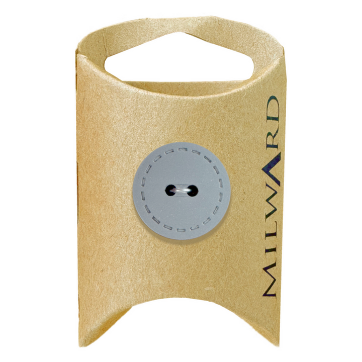 Milward Grey 2-Hole Stitch Edge Button