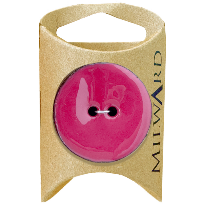 Milward Hot Pink Coconut Epoxy 2-Hole Button