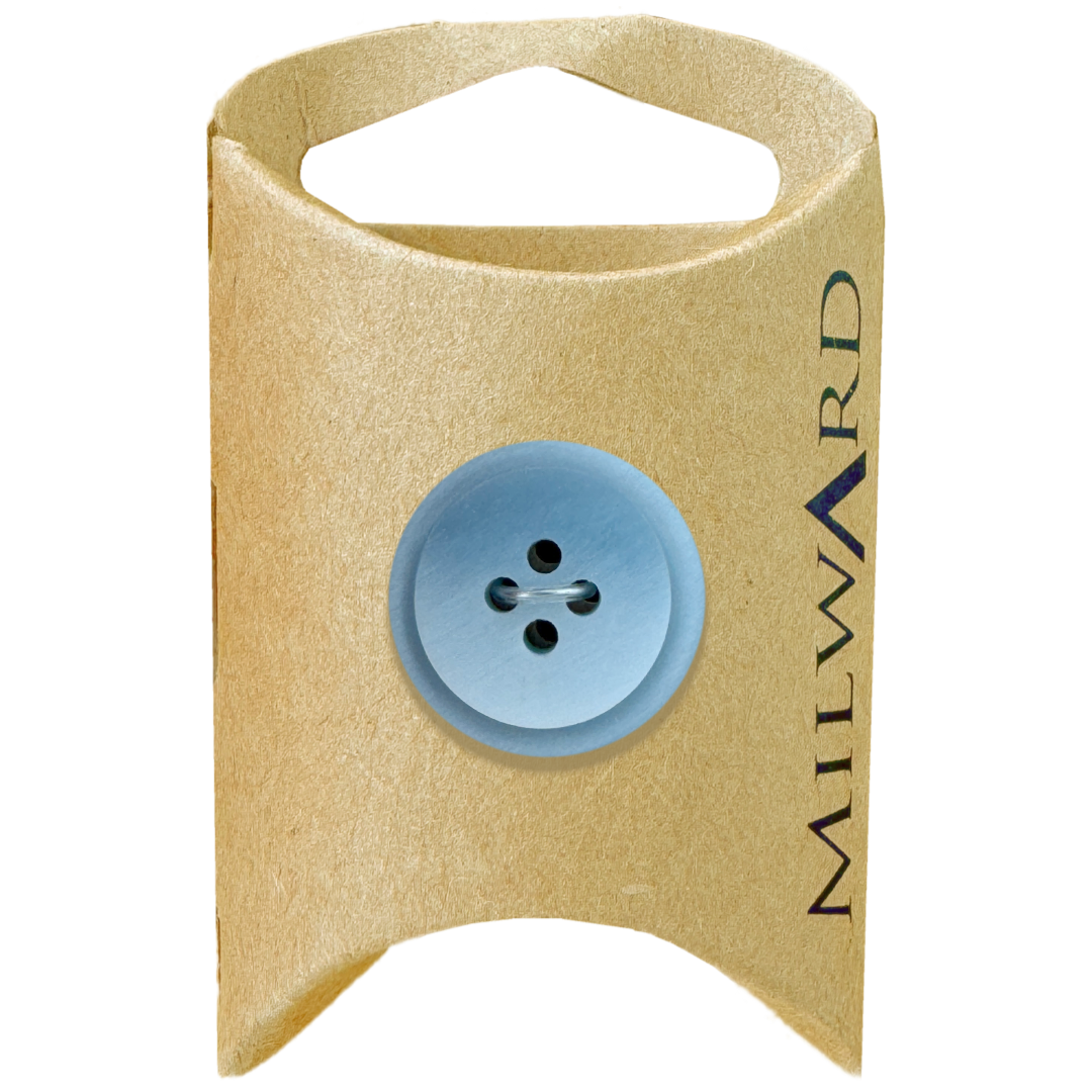 Milward Light Blue 20mm Polyester 4-Hole Ombre Button