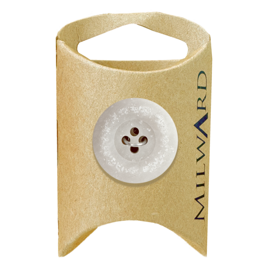 Milward Light Grey 23mm 4-Hole Distressed Button