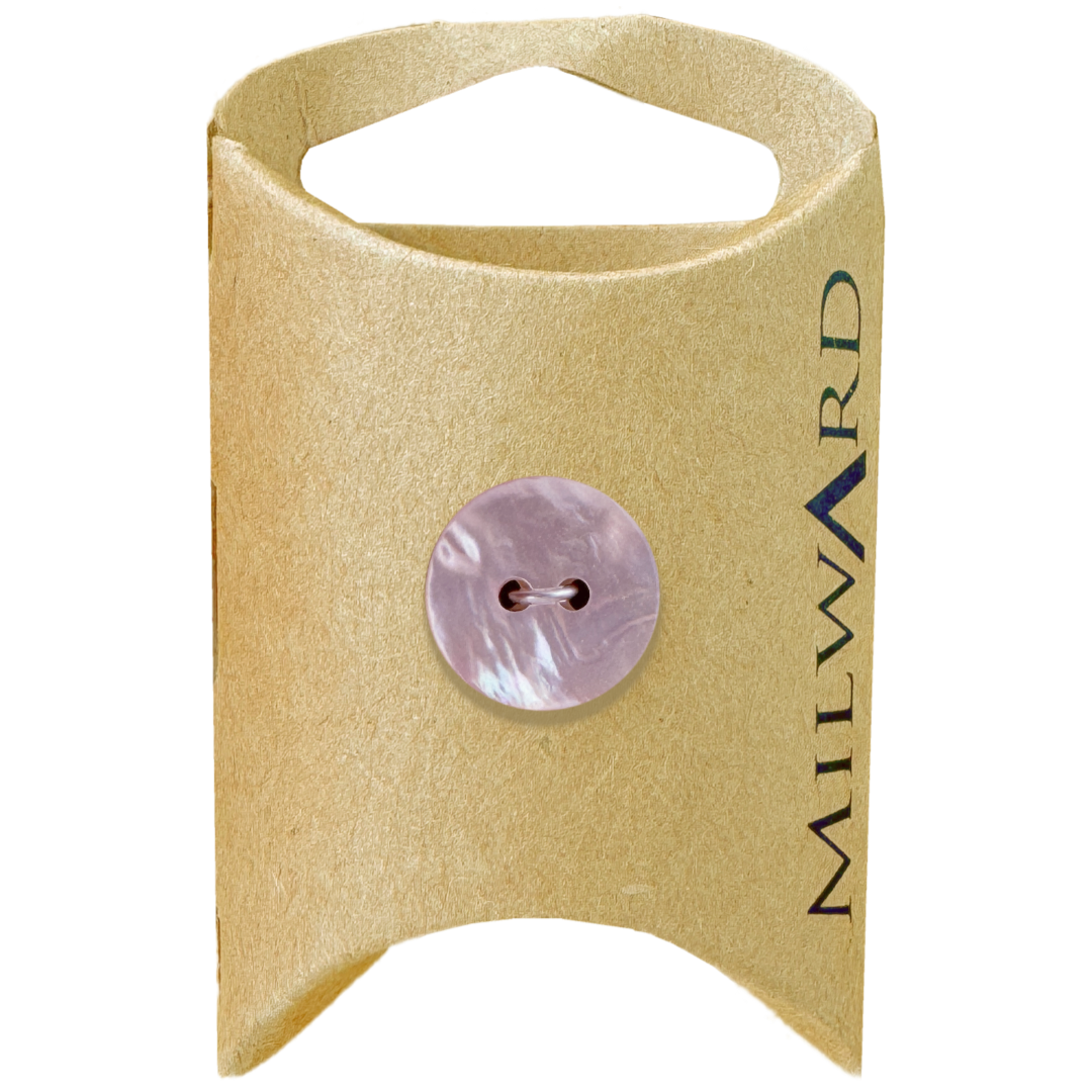 Milward Light Pink 15mm Shell 2-Hole Round Button
