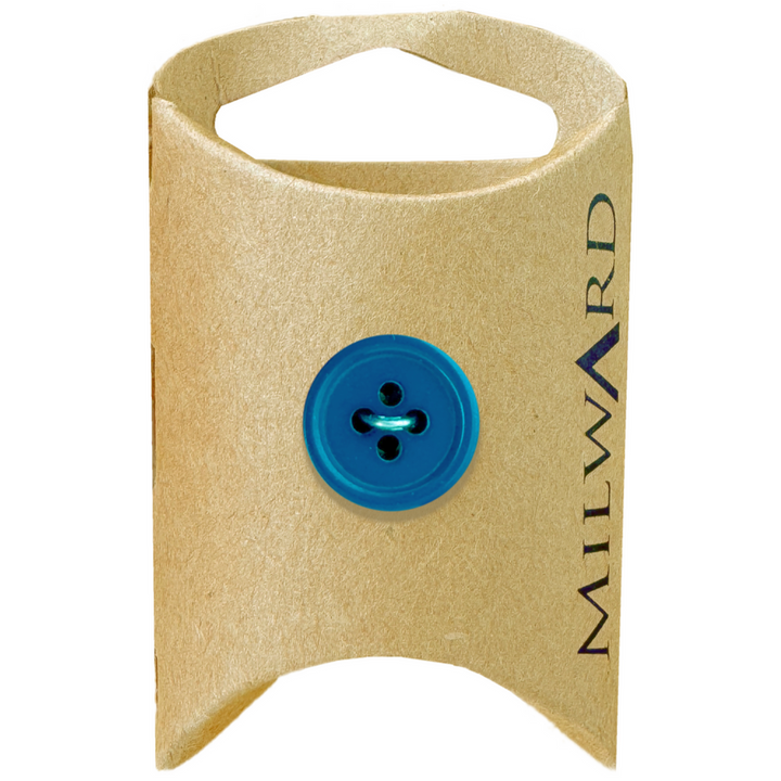 Milward Mid-Blue 4-Hole Round Button