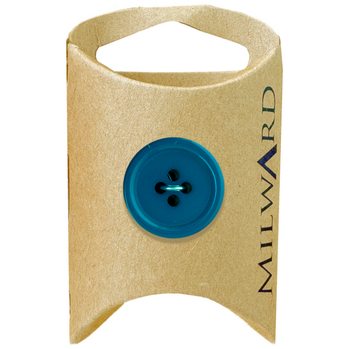 Milward Mid-Blue 4-Hole Round Button