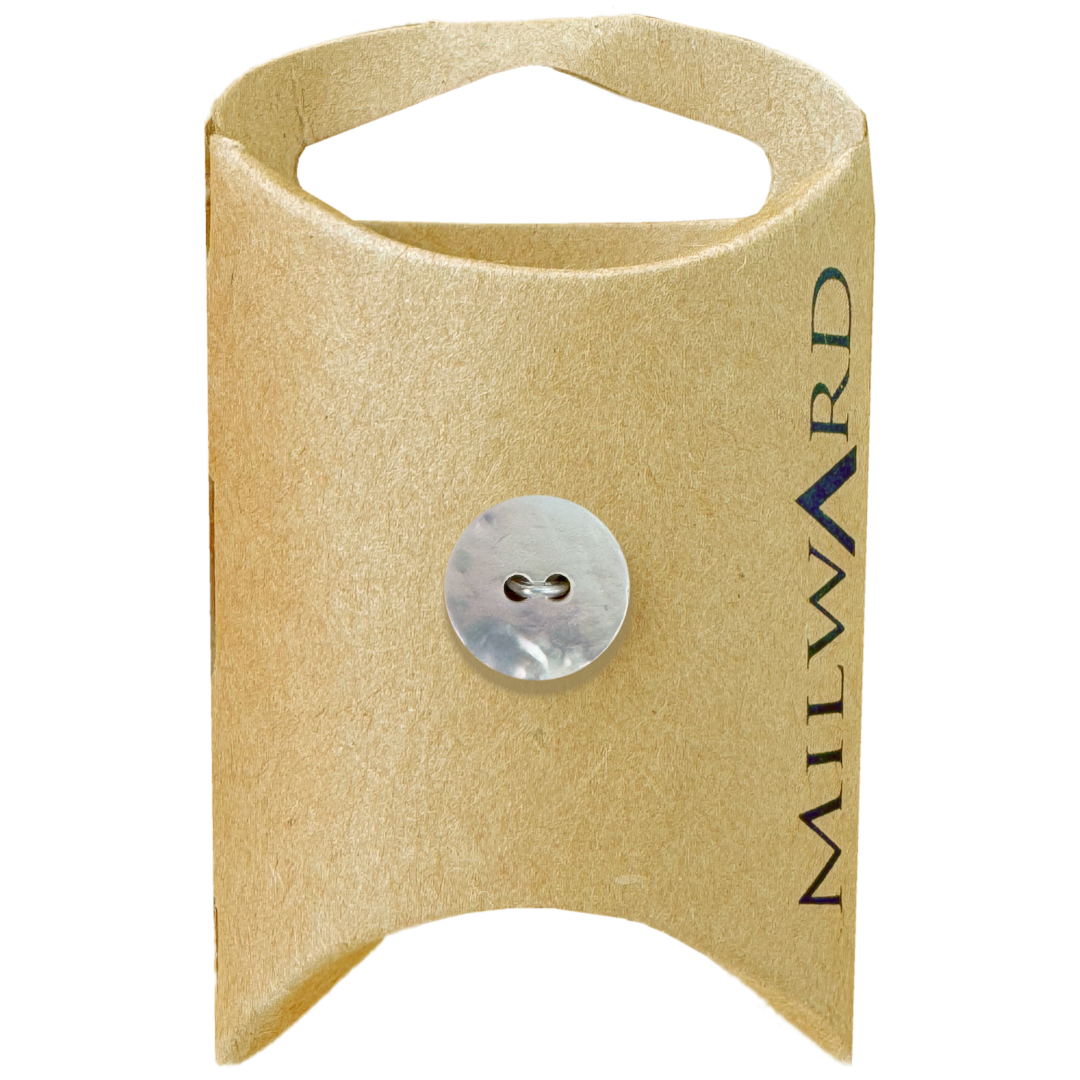 Milward Natural 12mm Shell 2-Hole Round Button
