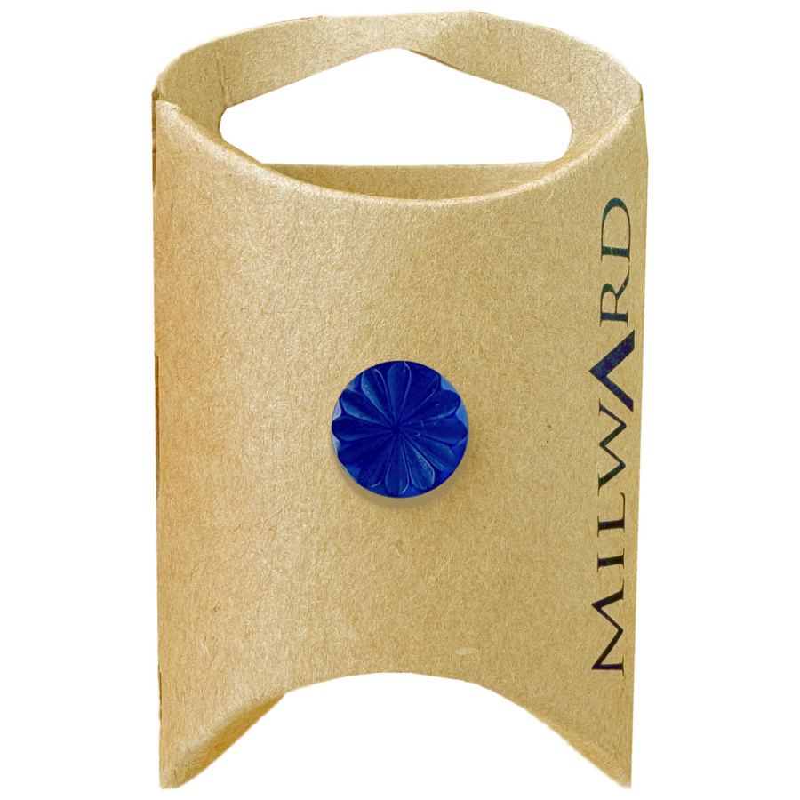 Milward Navy Shank Flower Cut Button