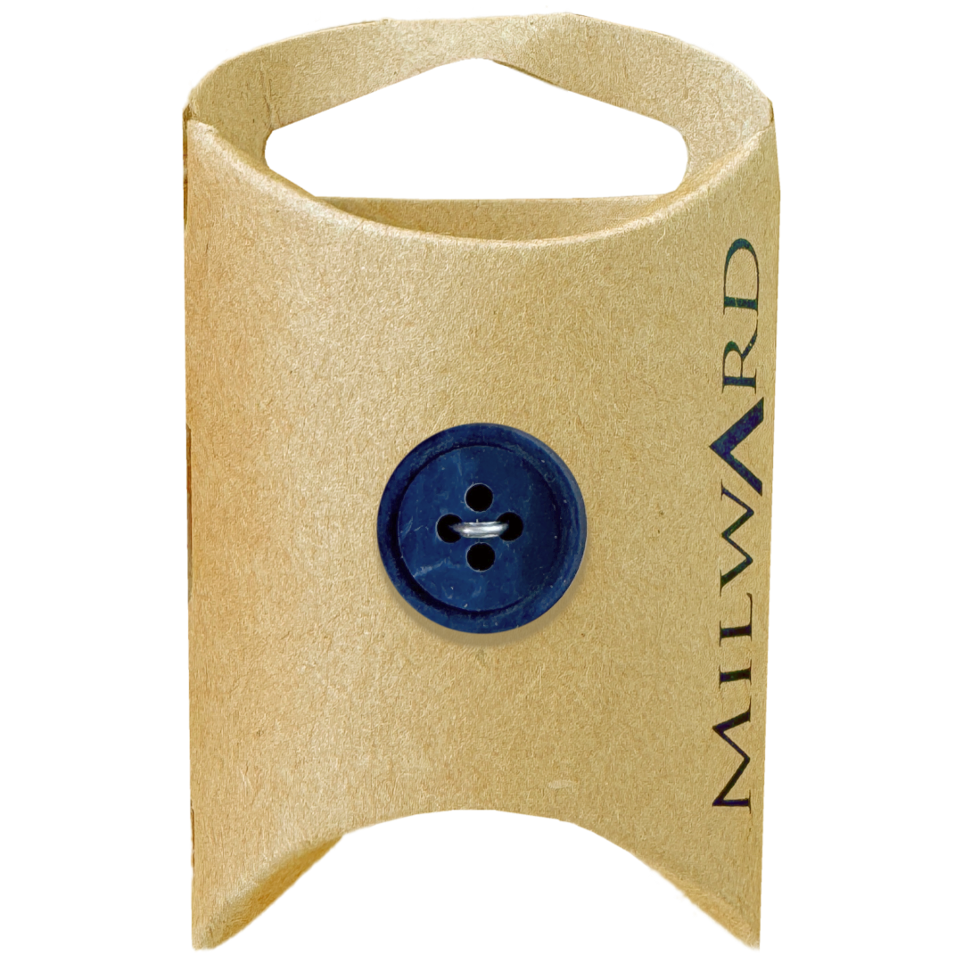Milward Navy Polyester 4-Hole Ombre Button