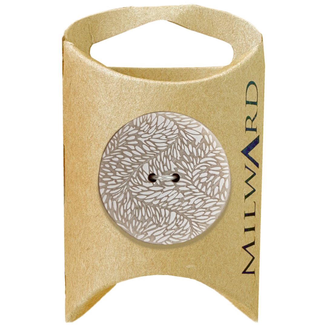 Milward Offwhite/Beige 28mm 2-Hole Whimsy Button