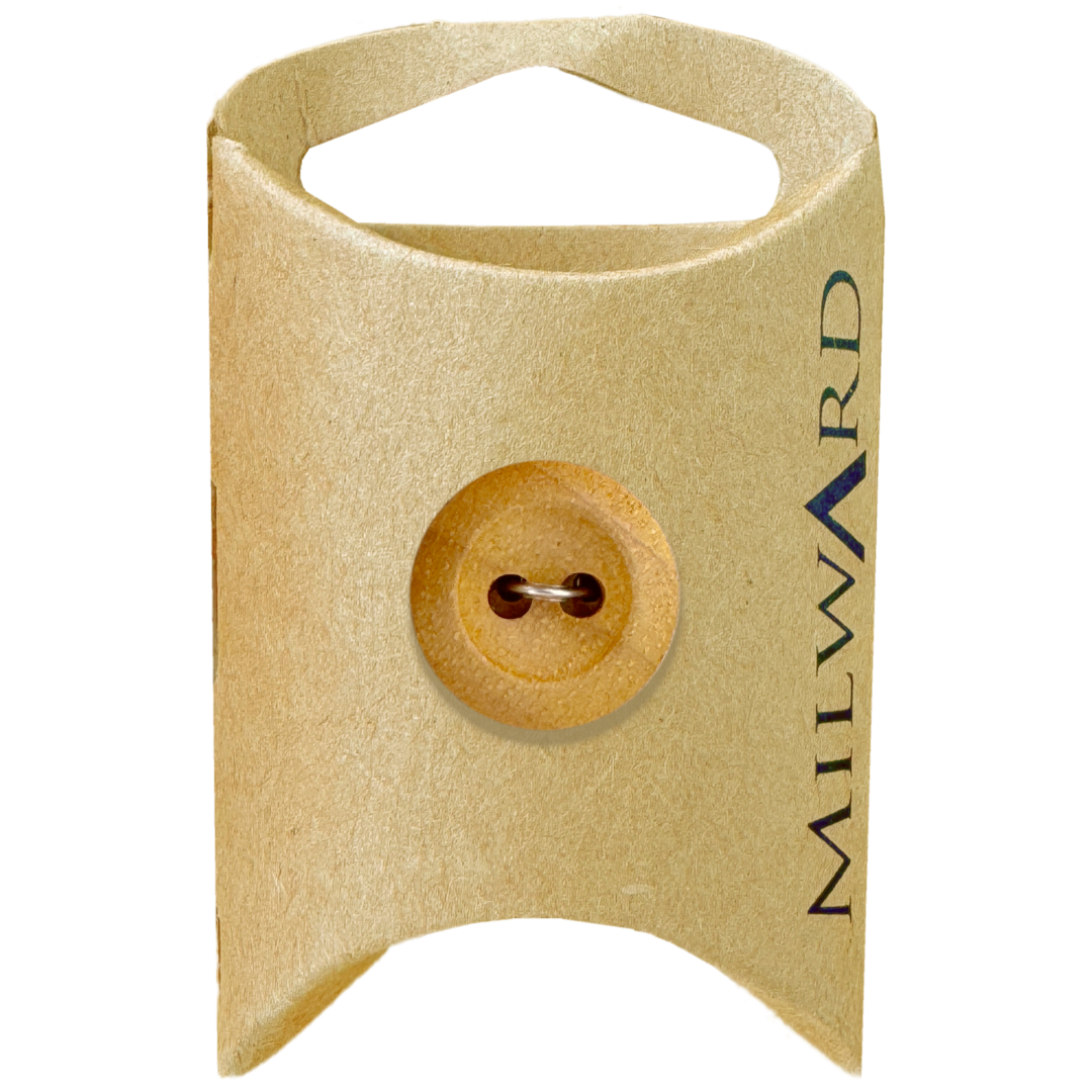 Milward Olive Wooden 2-Hole Rimmed Button