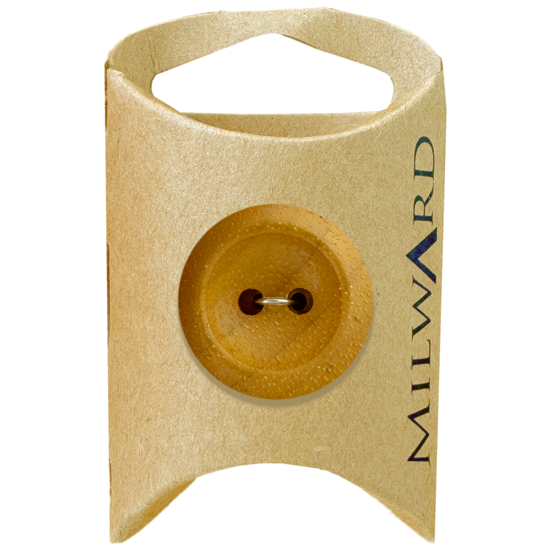 Milward Olive Wooden 2-Hole Rimmed Button