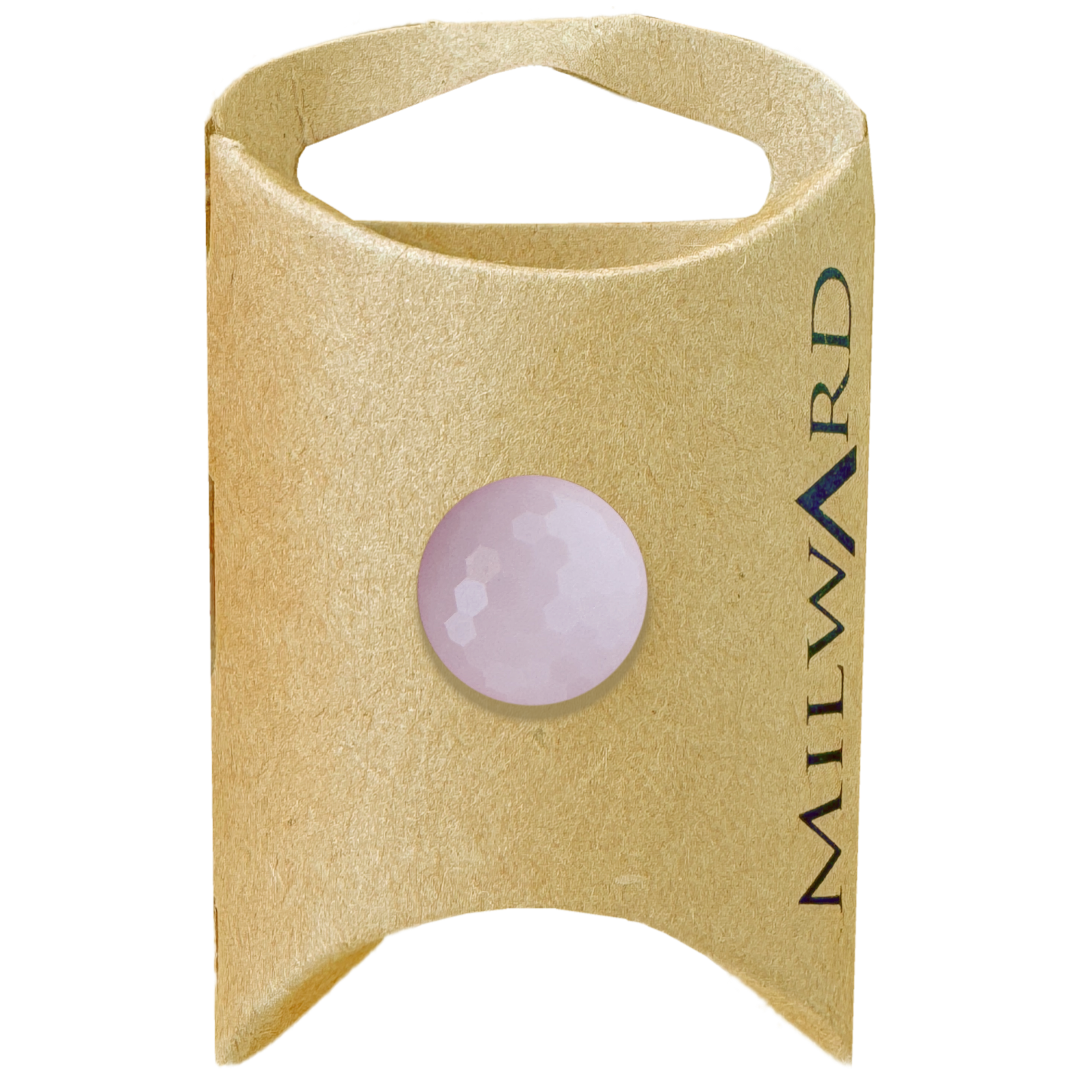 Milward Pink Nylon Shank Diamond Cut Button