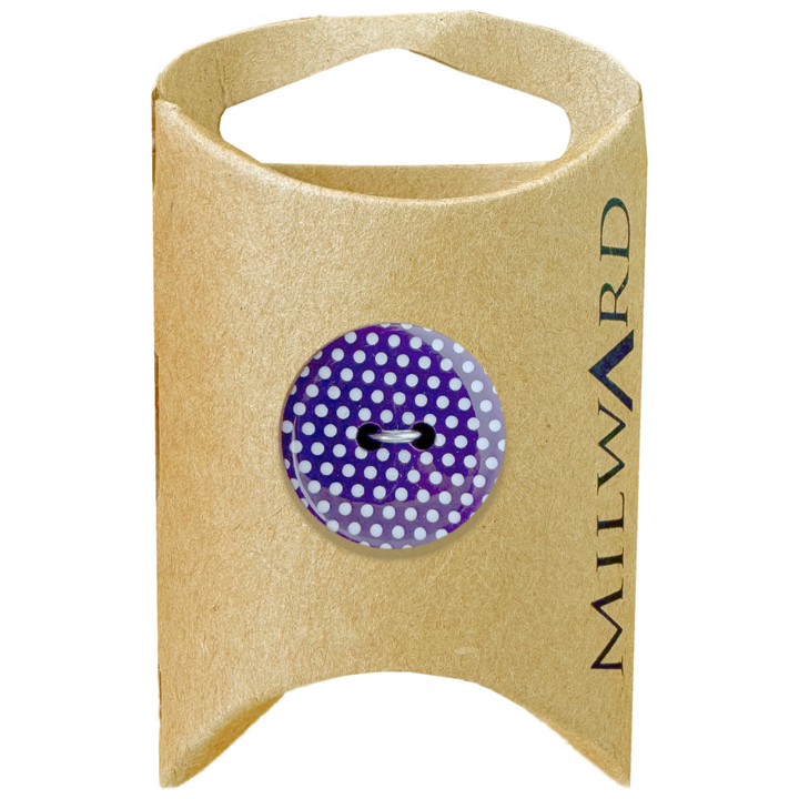 Milward Purple Nylon 2-Hole Polka Dot Button