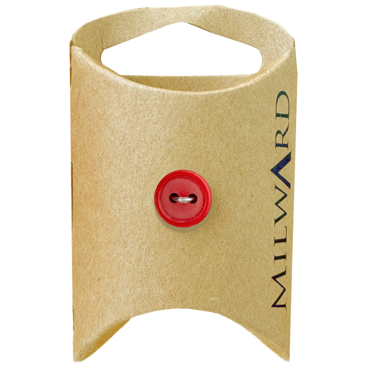 Milward Red Nylon 2-Hole Basic Button