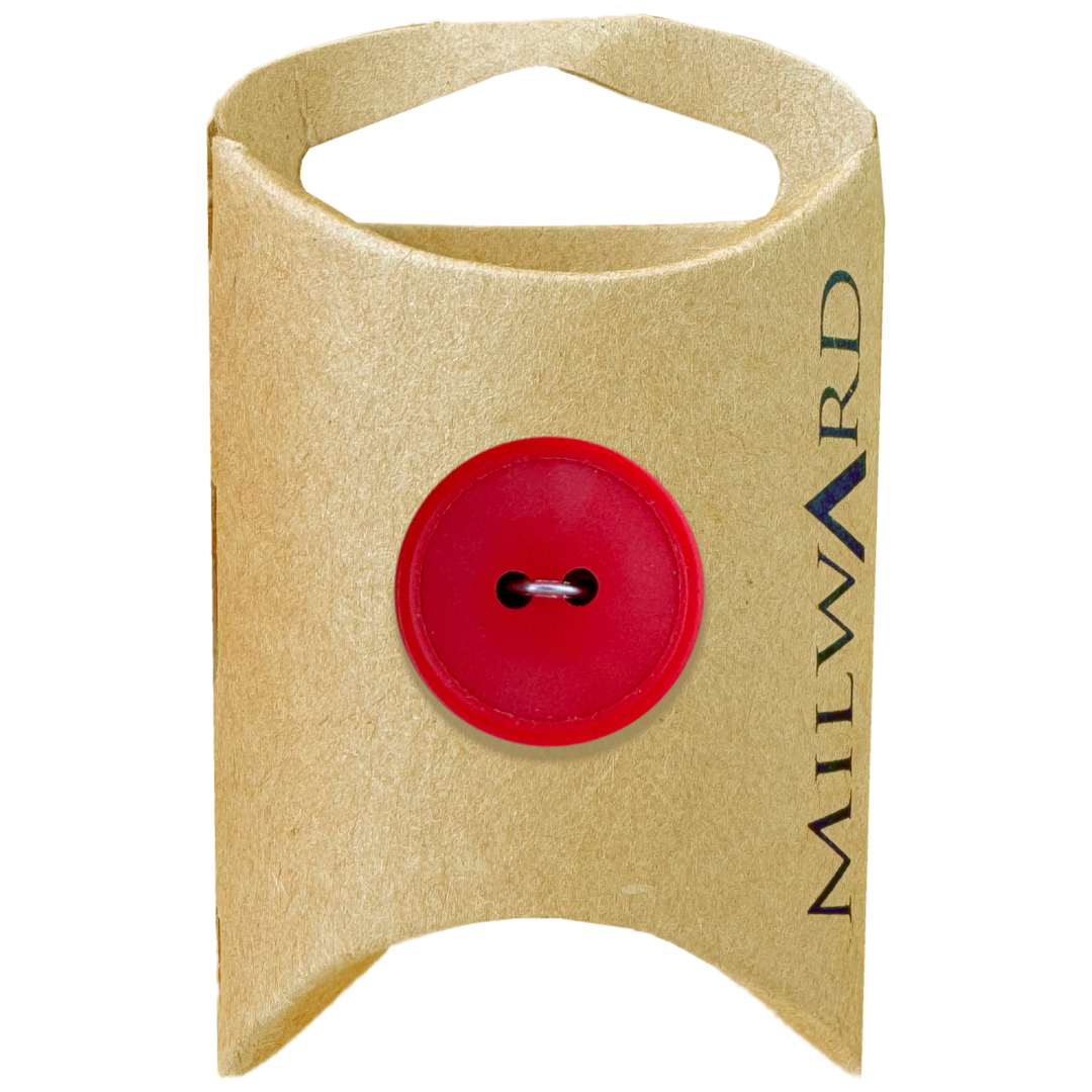 Milward Red Nylon 2-Hole Basic Button