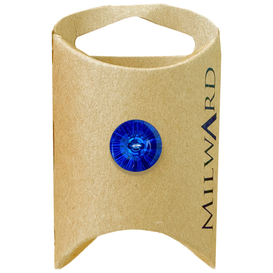 Milward Royal Blue 13mm Crystal Flat Button