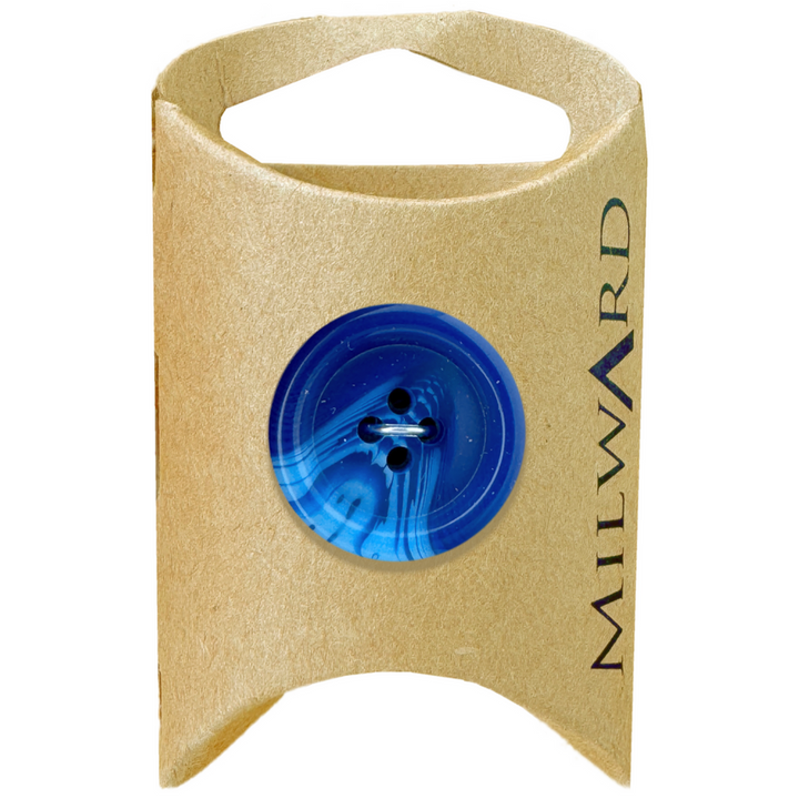 Milward Royal Blue 4-Hole Swirly Edge Button