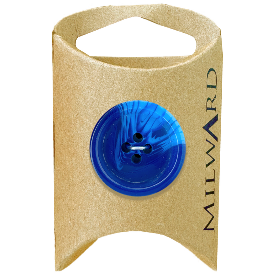 Milward Royal Blue 4-Hole Swirly Edge Button