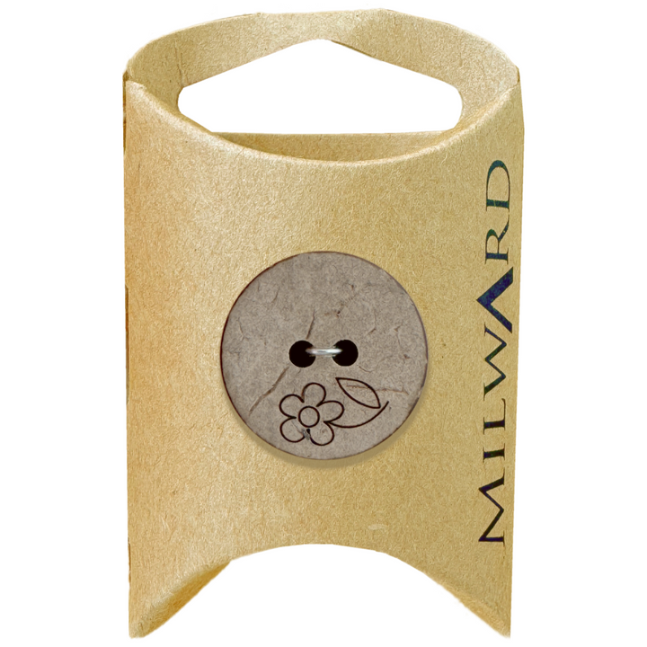 Milward Tan Coconut 2-Hole Daisy Button