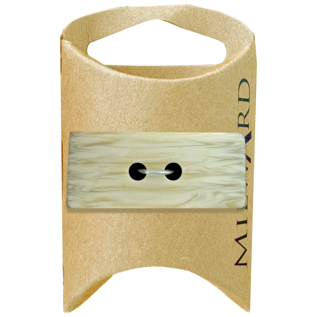 Milward Tan 40mm Polyester 2-Hole Oblong Mottled Button