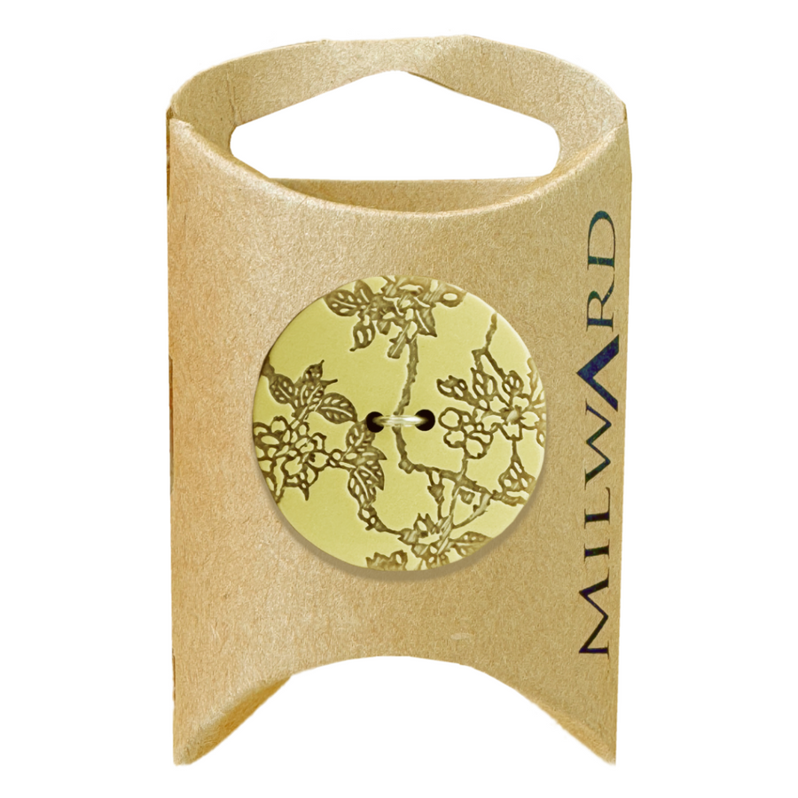 Milward Tan 27mm 2-Hole Fleuron Button