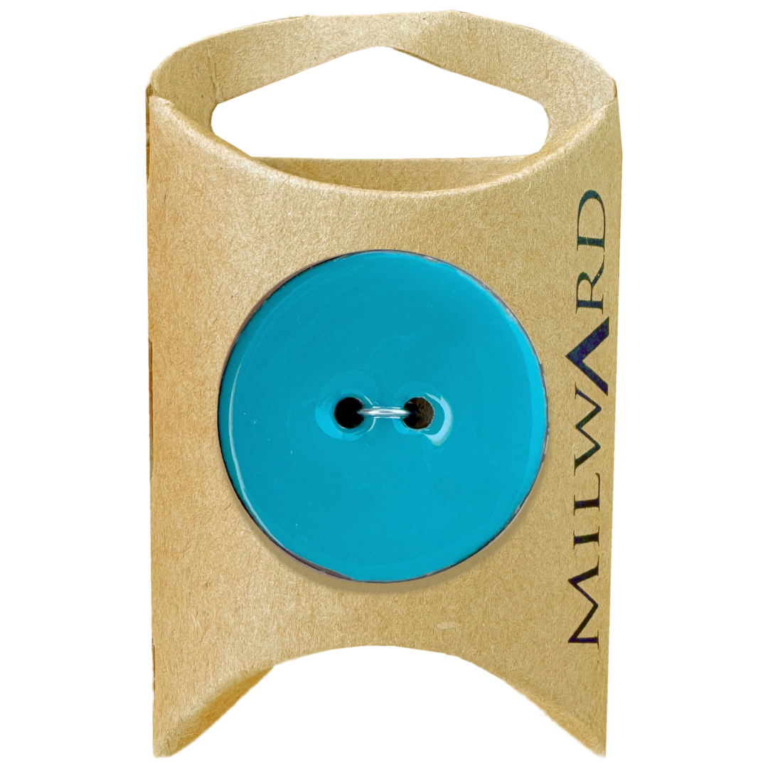 Milward Turquoise Coconut 2-Hole Button