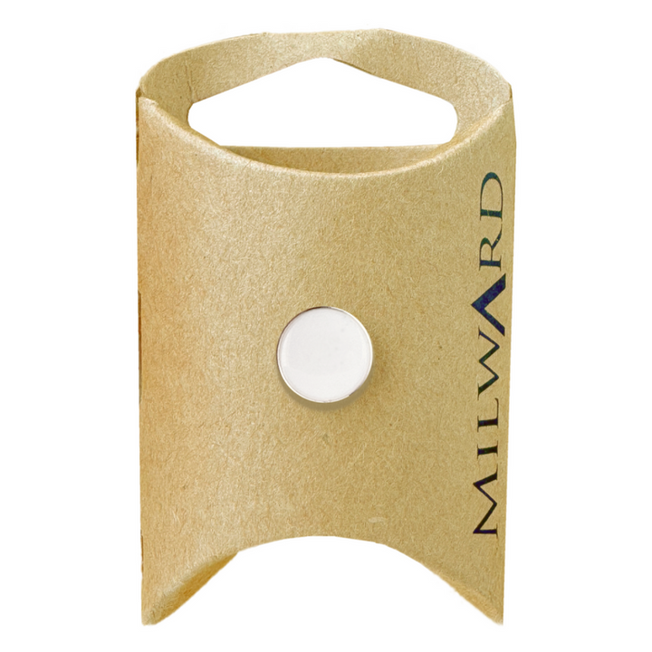 Milward White Shank Gold Rim Flat Button