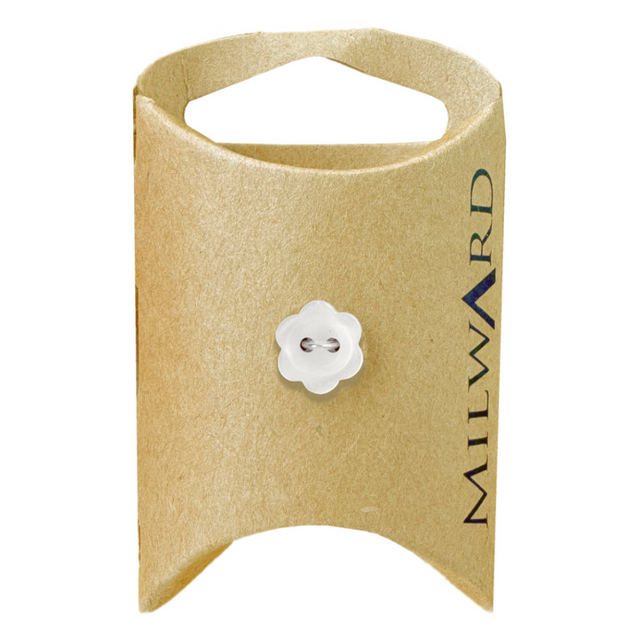 Milward White 2-Hole Flower Button