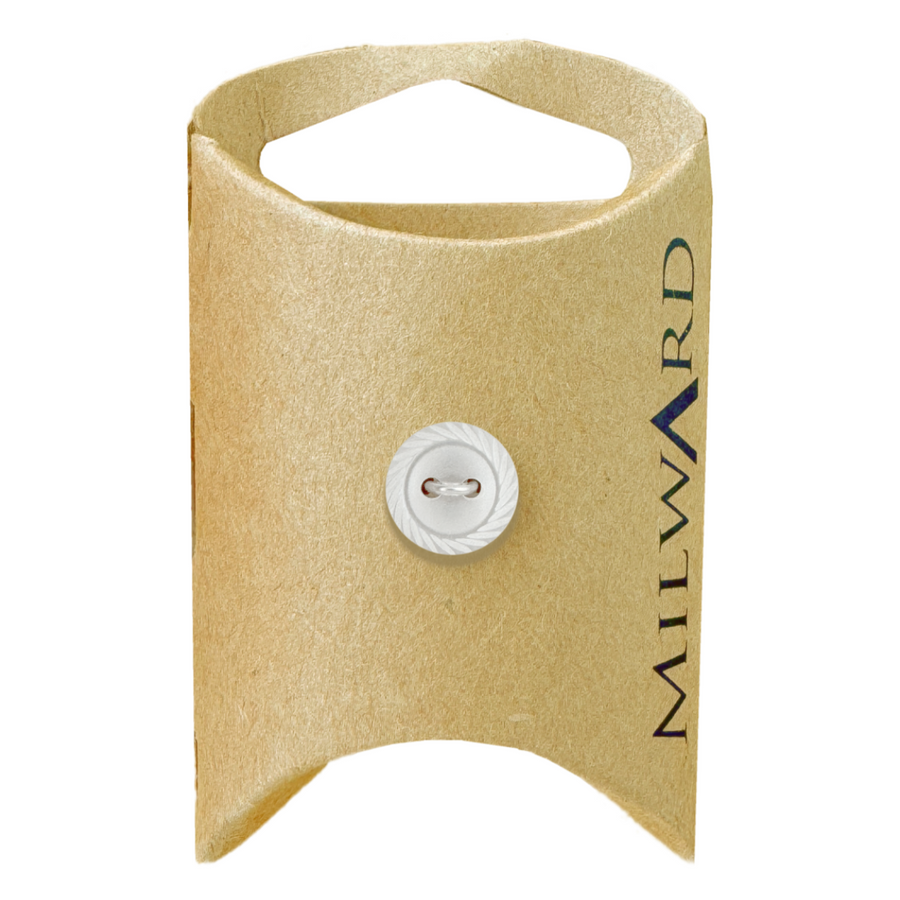 Milward White 10mm 2-Hole Collar Button