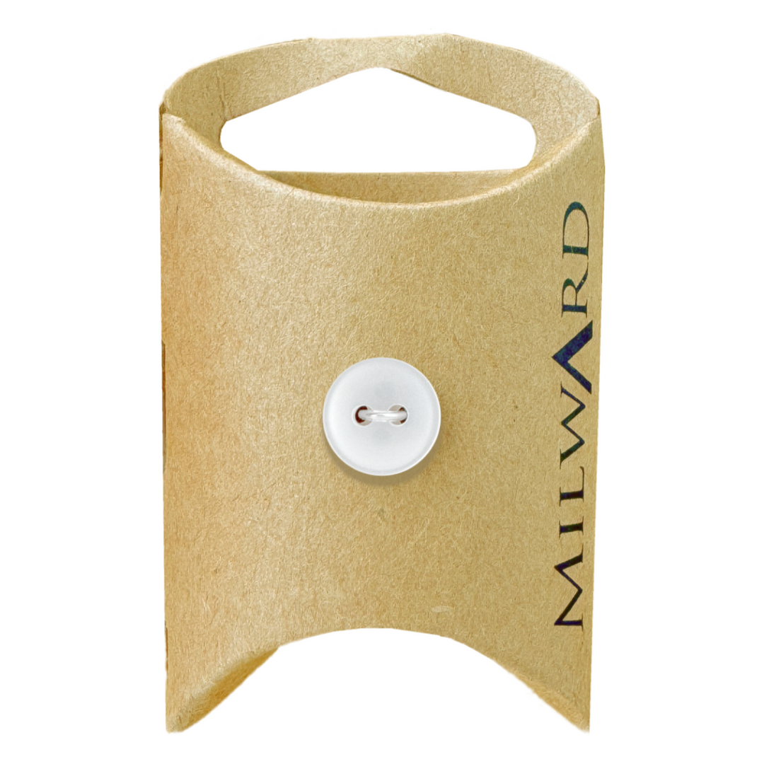 Milward White 12mm 2-Hole Basic Button