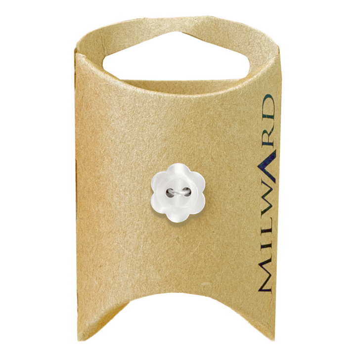 Milward White 2-Hole Flower Button