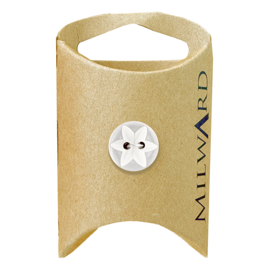 Milward White 2-Hole Star Button